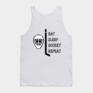 "Elevate Your Style with 'Eat Sleep Hockey Repeat' T-Shirt - Perfect for Hockey Fans! Tank Top